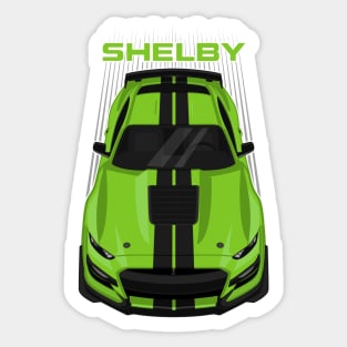 Ford Mustang Shelby GT500 2020-2021 - Grabber Lime - Black Stripes Sticker